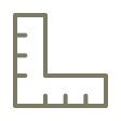 Right angle ruler icon
